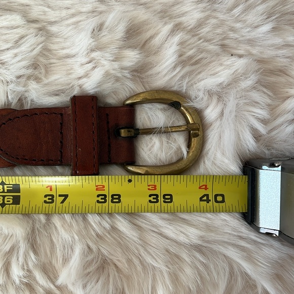 Leather Braided Belt, Brown, Size M/L, In good used condition. - Picture 4 of 4
